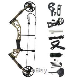 15-70lbs Archery Compound Bow Kit Adjustable Sight Arrows Hunting Shooting