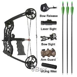 16 Mini Compound Bow Set 35lbs Arrow Bowfishing Hunting Archery Right Left Hand