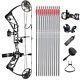 19-70lbs Compound Bow Kit Carbon Arrows Sight Archery Hunting Target Topoint