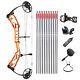 19-70lbs Compound Bow Kit Carbon Arrows Sight Archery Hunting Target Topoint