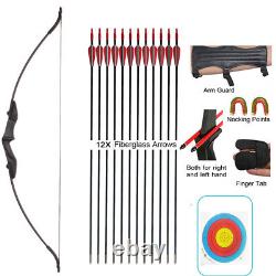 20/30/40lbs Taken Down Recurve Bow Archery Right Left Hand 2 Arrow Rest Bow