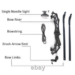 20-55lbs Archery 52 Takedown Recurve Bow Set RH for Beginner Hunting & Target