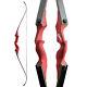20-60lbs Archery Takedown Recurve Bow Carbon Arrows Hunting Red BLACK HUNTER