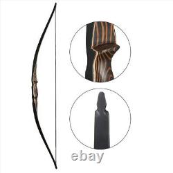 20-70lbs 54 Archery Wooden Traditional bow Longbow+6x Arrows Hunting Target Set