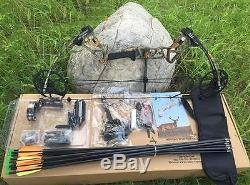 20-70lbs Adjustable Compound Bow Right Hand Hunting Kit With Sight Quiver Rest