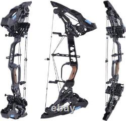 21.5lbs-60lbs Compound Bow Set Steel Ball Arrows 330fps Archery Hunting Target