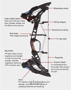 21.5lbs-60lbs Compound Bow Set Steel Ball Arrows 330fps Archery Hunting Target