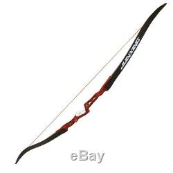 24lbs 66 Archery Recurve Bow Kit Target Practice Hunting Takedown Longbow Red