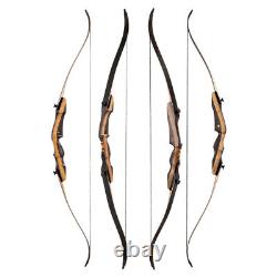 25-50lb 57 Recurve Bow 12x Arrows Kit Archery Takedown Set Right Hand shot Hunt