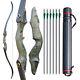 25-60LBS 60'' Takedown Recurve Bow Hunting Arrows Wooden Riser Archery LH&RH