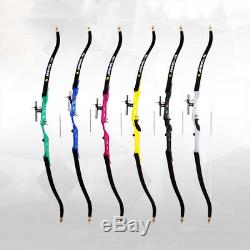 3 Colors Archery Recurve Bow With Aluminum Handle Right/Left Hand For Hunting