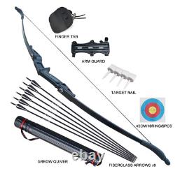 30/40lb Archery 51 Hunting Takedown Recurve Bow Arrows Outdoor Shooting Set