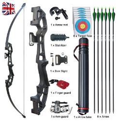 30/40lbs Archery Hunting 50Recurve Arrows Bow Set Shooting Adult Right Hand