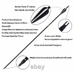 30-50LBS Archery Hunting Takedown Recurve Bow Arrow Right Hand Target Bow Set