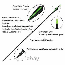 30-50lb 52 Archery Takedown Recurve Bow Kit Arrows Set Adult Right Hand Sport