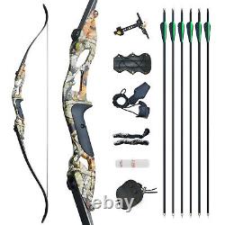 30-50lb Archery Takedown Recurve Bow Kit 56inch Longbow Set Adult Hunting Sport
