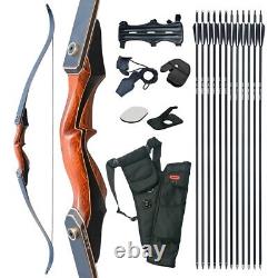 30-50lb Archery Takedown Recurve Bow Set 60in Right Hand Archery Hunting Target