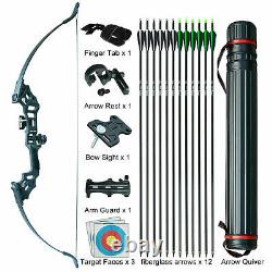 30-50lb Takedown Recurve Bow Set Right Hand Adult Archery Bow Hunting Practice