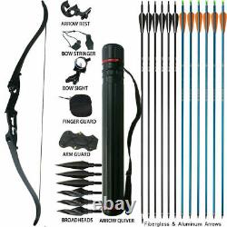 30-50lbs Archery 56Recurve Takedown Bows Set Hunting Target Outdoor Practice sp