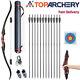 30-50lbs Archery Takedown Recurve Bow Carbon Arrows&Quiver Set Hunting Target