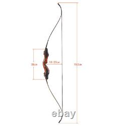 30-50lbs Archery Takedown Recurve Bow Carbon Arrows&Quiver Set Hunting Target