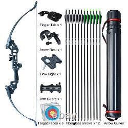 30-50lbs Archery Takedown Recurve Bow Set Bow Arrows Set Hunting Target Practice