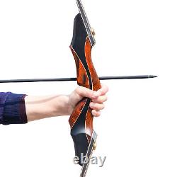 30-50lbs Archery Takedown Recurve Bow Wooden Riser for Right Hand Target Hunting