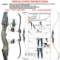 30-50lbs Recurve Bow Takedown Archery RH Target Hunting For Outdoor Shooting