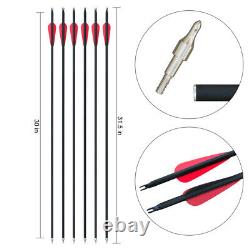 30-60LBS Red Archery Recurve Bow Set Outdoor Hunting Target Sport Right Hand