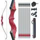 30-60LBS Red Archery Recurve Bow Set Right Hand Outdoor Hunting Arrows Target