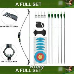 30-60lb Archery 60 Takedown Recurve Bow Kit Arrow Hunting Target Adult R/L hand