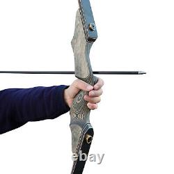 30-60lb Archery Takedown Recurve Bow Longbow Set Adult Outdoor Hunting Practice