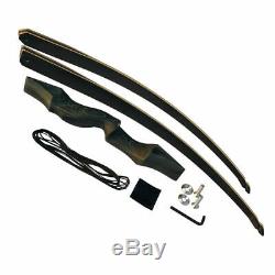 30-60lbs 60'' Archery Takedown Recurve Bow Longbow Set Adult Outdoor Hunting