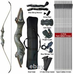 30-60lbs Archery Hunting Recurve Bow and Arrows Set for Adults Right Hand