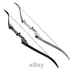 30-70LB Archery Recurve Bow Longbow Sets Adults Takedown Hunting Target Practice