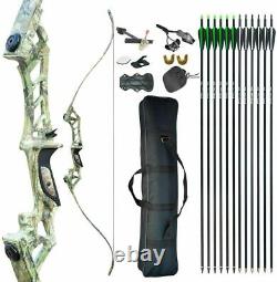 30-70LBS Right Handed Hunting Recurve Bow Kit Arrows Adult Outdoor Practice