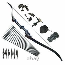30-70lbs Archery Takedown Recurve Bow Set Aluminum Arrows Hunting Target Bow
