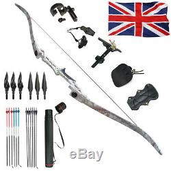 30LBS Takedown Archery Recurve Bows Longbow Right Hand Outdoor Hunting Target