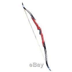 30Lbs Takedown Recurve Bow Red Archery Hunting Longbow Right Hand 68'