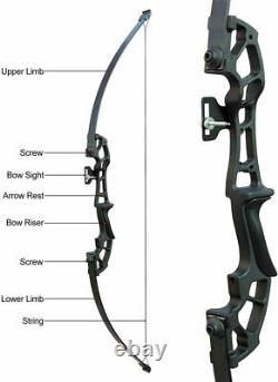 30lb/40lb Archery Recurve Bow Set Takedown Right Hand Longbow Hunting Target