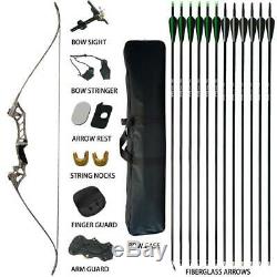 30lb-70lbs Archery Takedown Recurve Bow Outdoor Hunting Arrows Package Adult RH