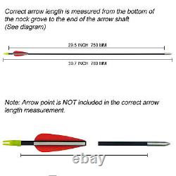 30lb Archery Recurve Bow Set 50 Left Right Hand 12x Arrows Laser Sight Beginner