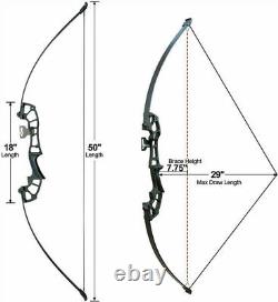 30lb Archery Recurve Bow Takedown Right Hand Longbow Hunting Target Practice Set
