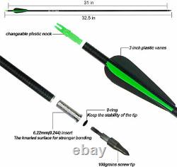30lb Archery Recurve Bow Takedown Right Hand Longbow Hunting Target Practice Set