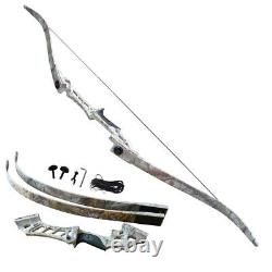 30lbs Archery Riser Recurve Limbs Bow Sets 57'' Takedown Hunting Target Outdoor
