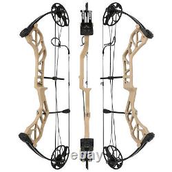 34 Archery Compound Bow 19-70lbs Adjustable Aluminum 320fps Adult Hunting Shoot