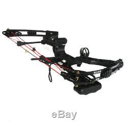 35-70lbs Archery Hunting Compound Bow Set Right Hand Late-off 75% Black 320fps