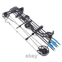 35-70lbs Compound Bow Arrow Archery Hunting Target Shooting BLACK Right Hand