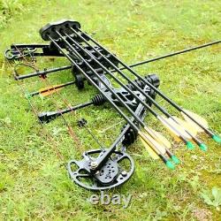 35-70lbs Right Handed Archery Hunting Compound Bow Arrow Camo Sets Adjustable