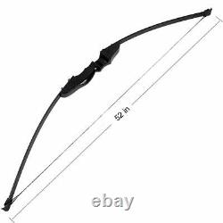 35lbs Archery Straight Bow Hunting Takedown Target Longbow Arrows Outdoor Set